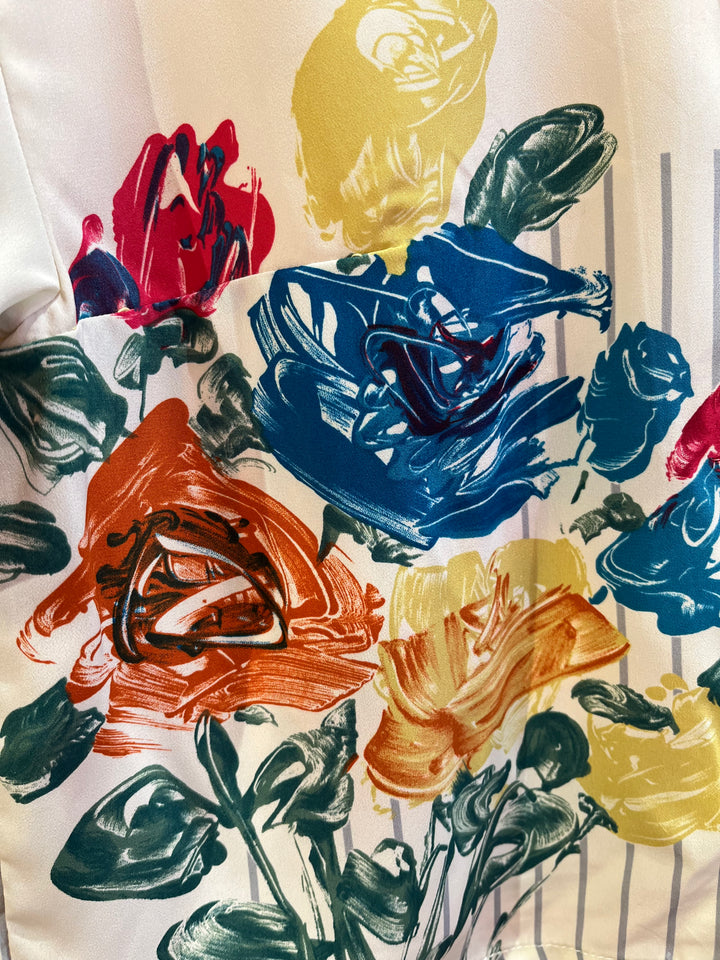 Vintagebluse - 362 Bouquet str M