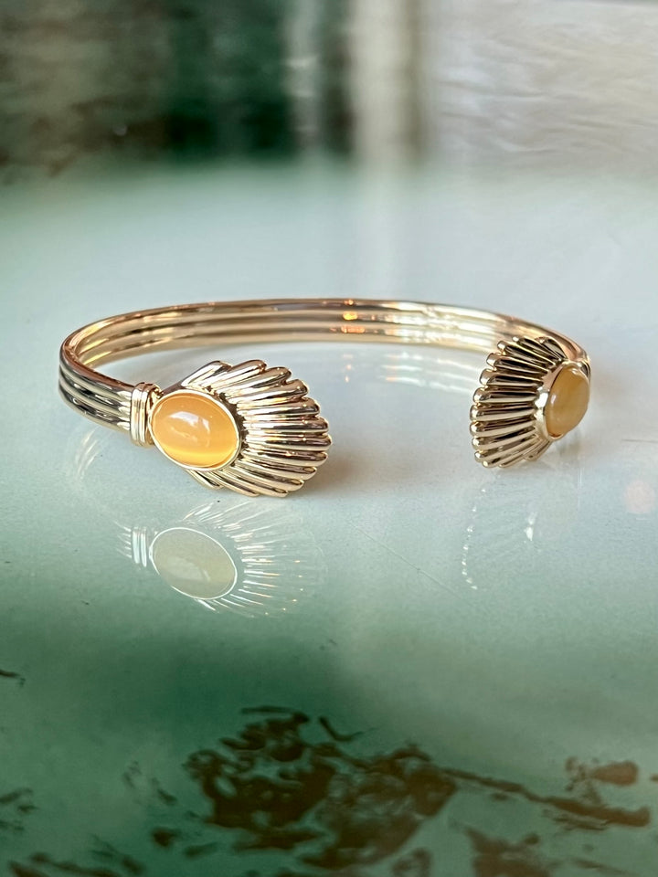 Armbånd Venus Bangle - amber gull