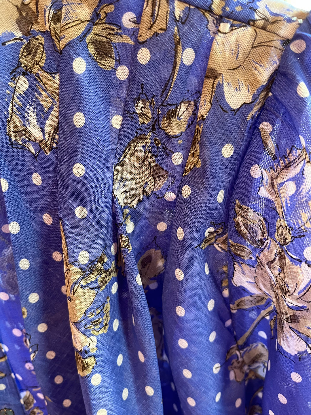 Vintagebluse - 519 Knyttedetalj str XS