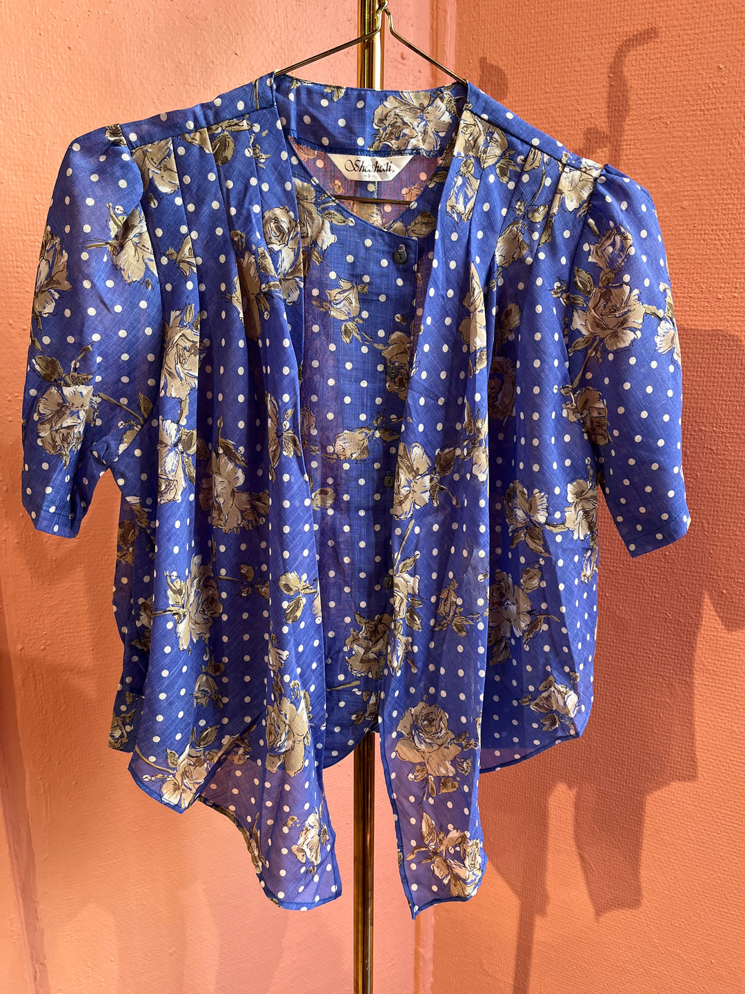 Vintagebluse - 519 Knyttedetalj str XS