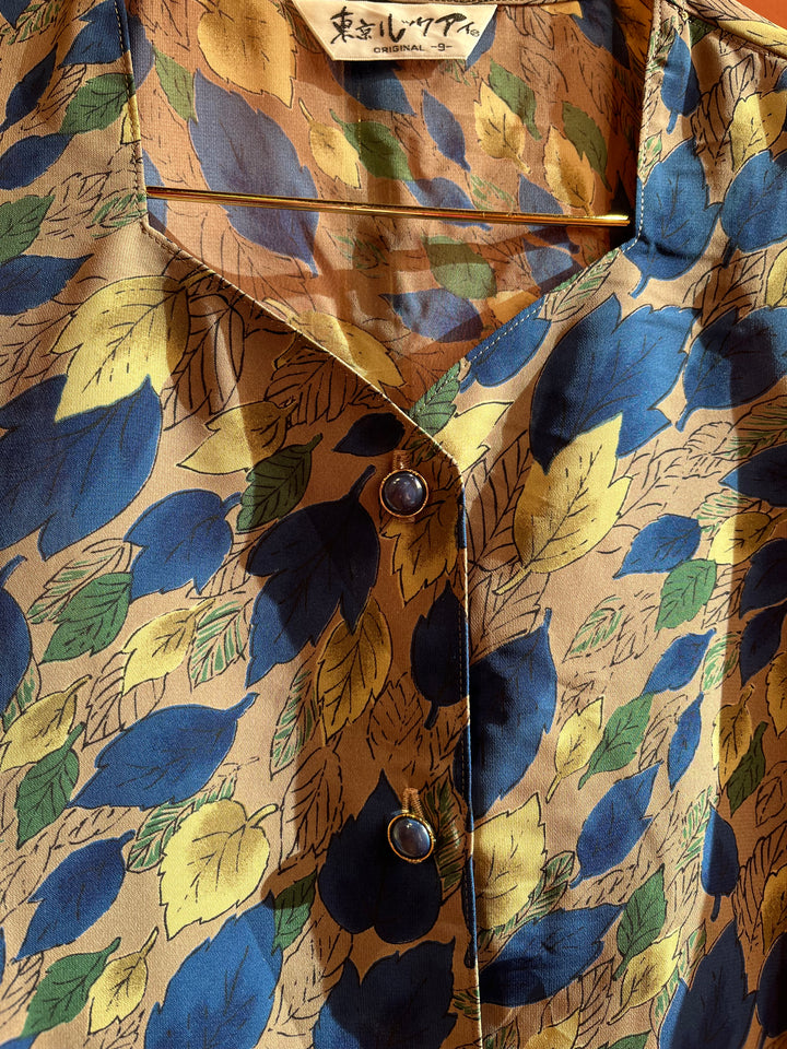 Vintagebluse - 512 Høstregn str M