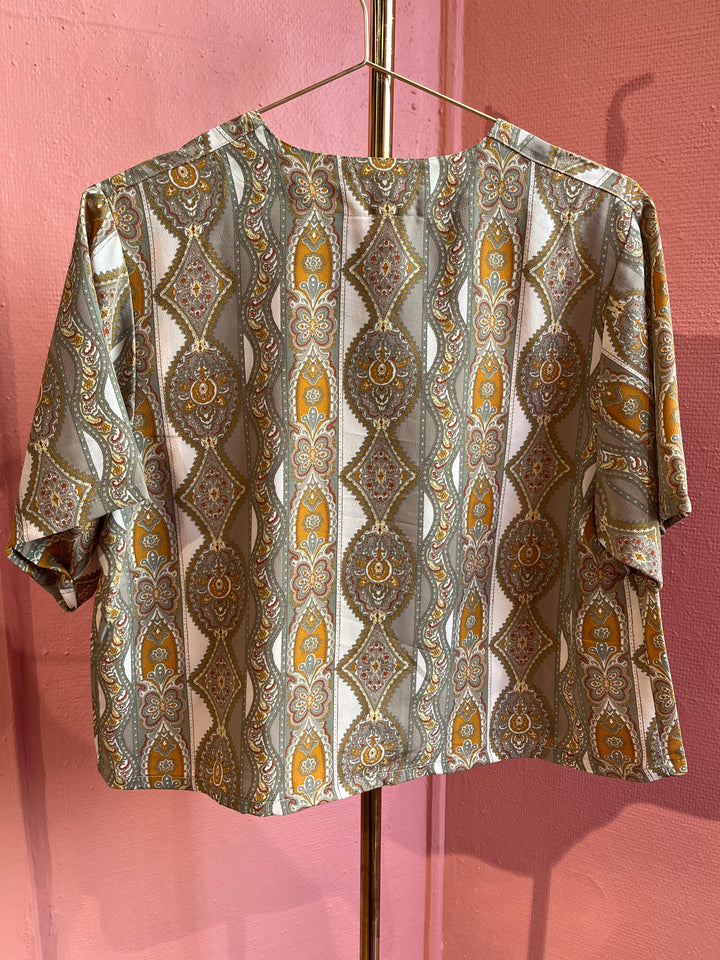 Vintagebluse - 516 Orientalsk tapet str L