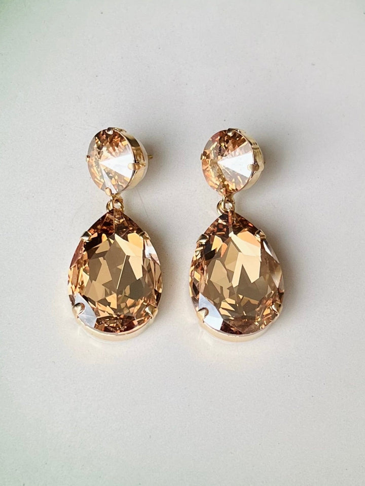 Perfect drop earrings - golden shadow