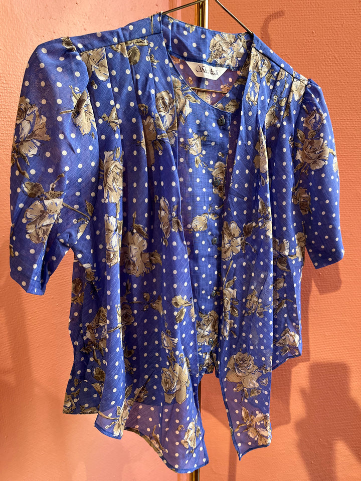 Vintagebluse - 519 Knyttedetalj str XS