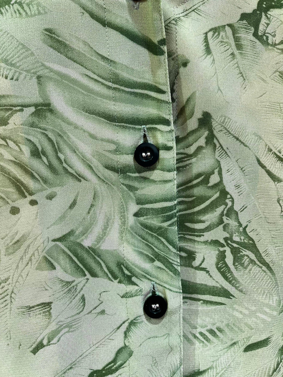 Vintage Vintage bluser M Vintagebluse - 266 Green garden str M