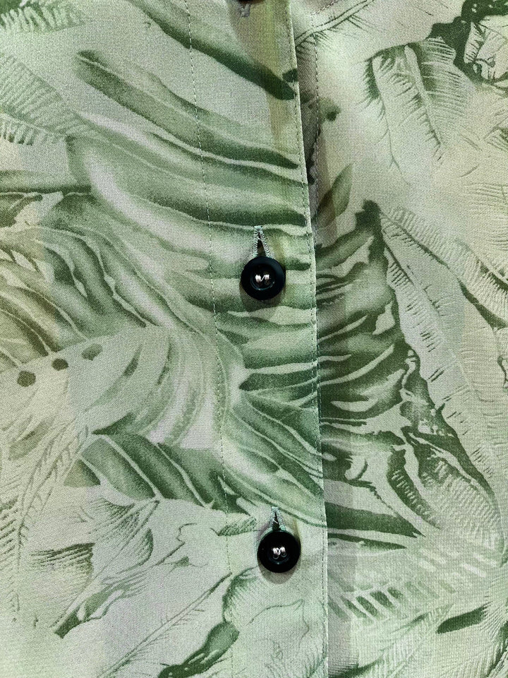 Vintage Vintage bluser M Vintagebluse - 266 Green garden str M