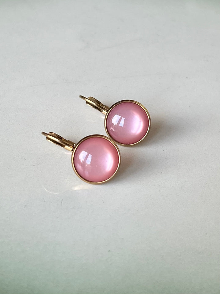 Øredobber dots - dusty pink