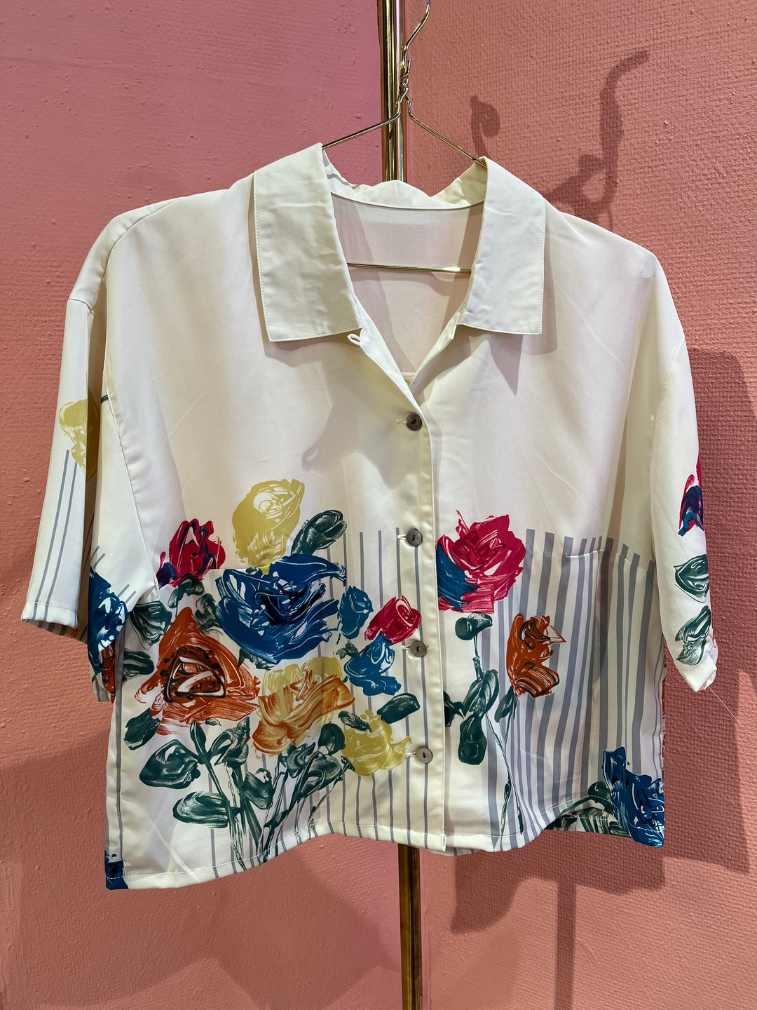 Vintagebluse - 362 Bouquet str M