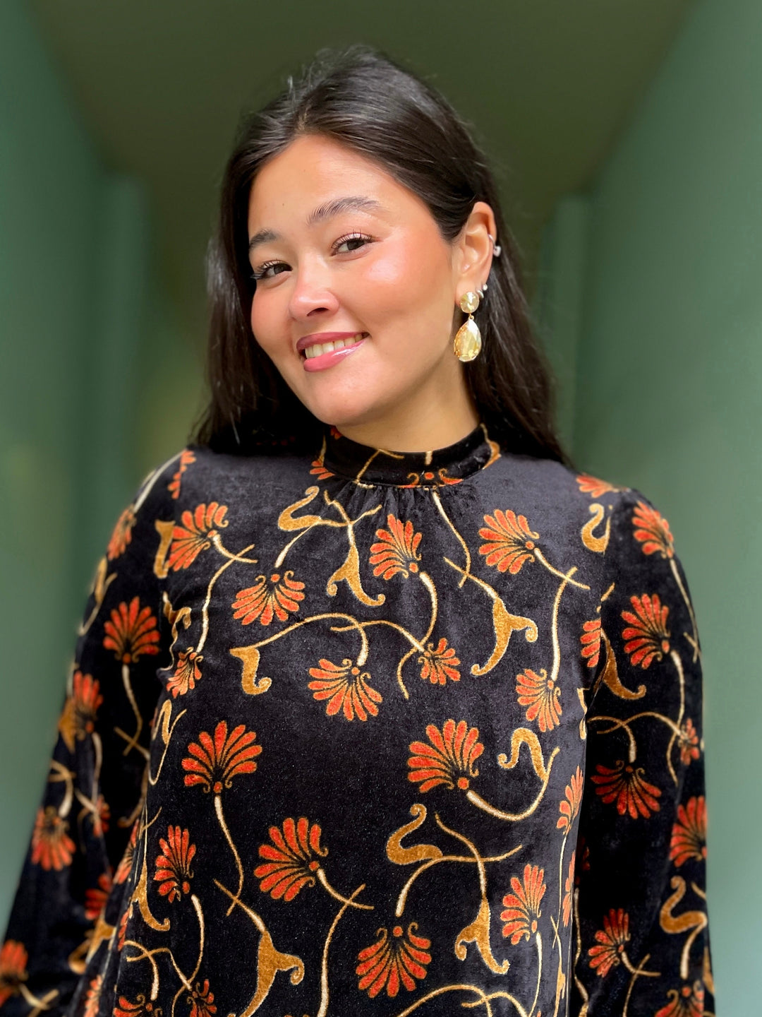 Perfect drop earrings - golden shadow