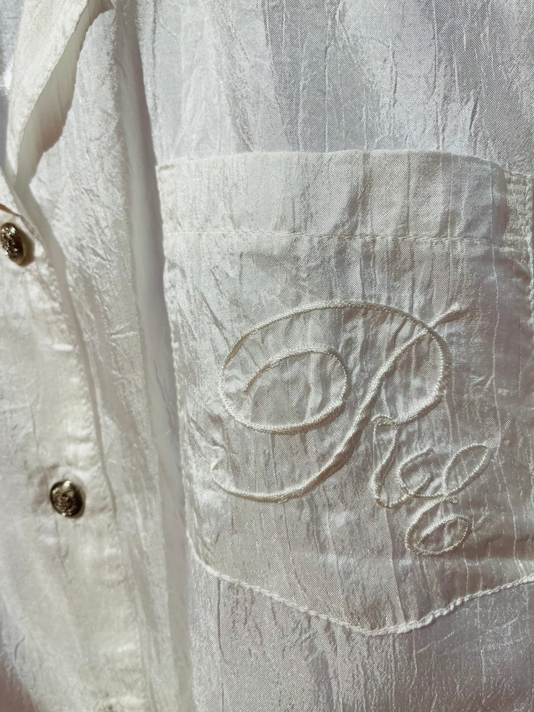 Vintagebluse - 364 Meringue str M