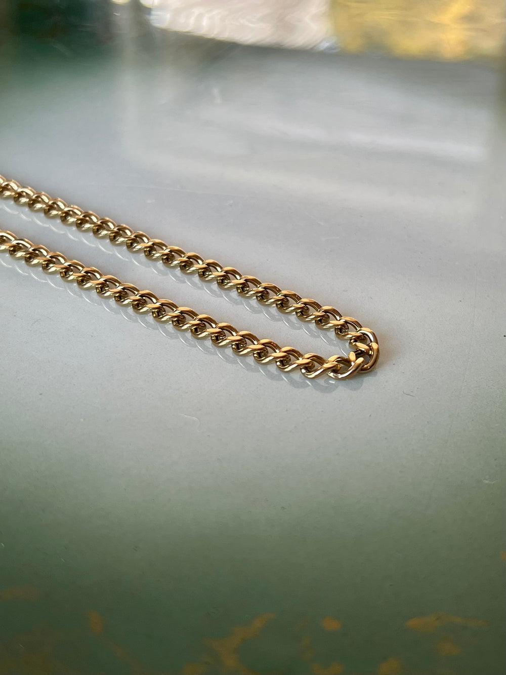 Frøken Dianas salonger halskjeder Amalfi halskjede Lenket Chain Gullforgylt Rustfritt Stål Allergivennlig