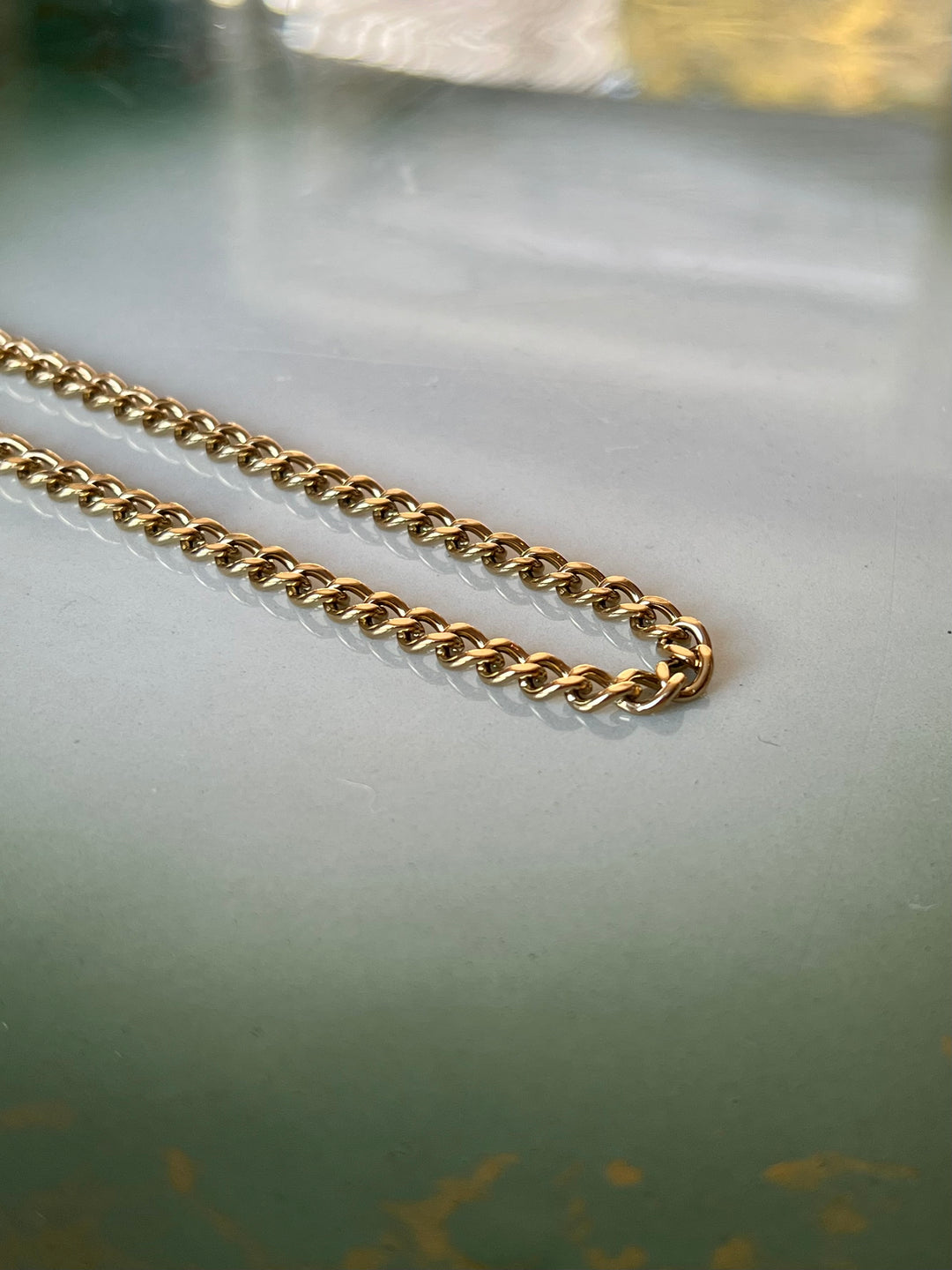 Frøken Dianas salonger halskjeder Amalfi halskjede Lenket Chain Gullforgylt Rustfritt Stål Allergivennlig