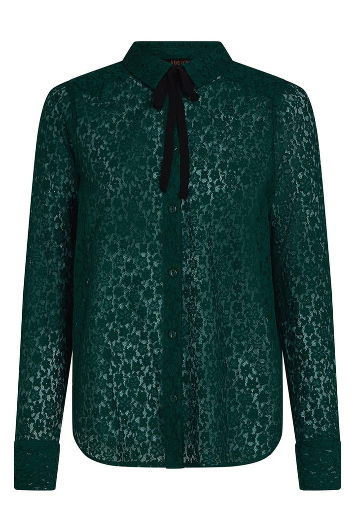 Frøken Dianas Salonger King Louie Bluser Elia Lace bluse - botanical green