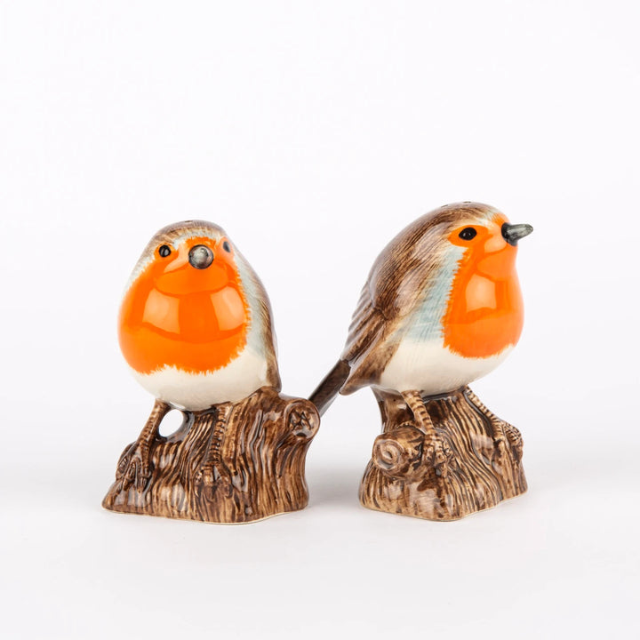 Quail Ceramics Frøken Dianas Salonger  Rødstrupe salt og pepper bøsse