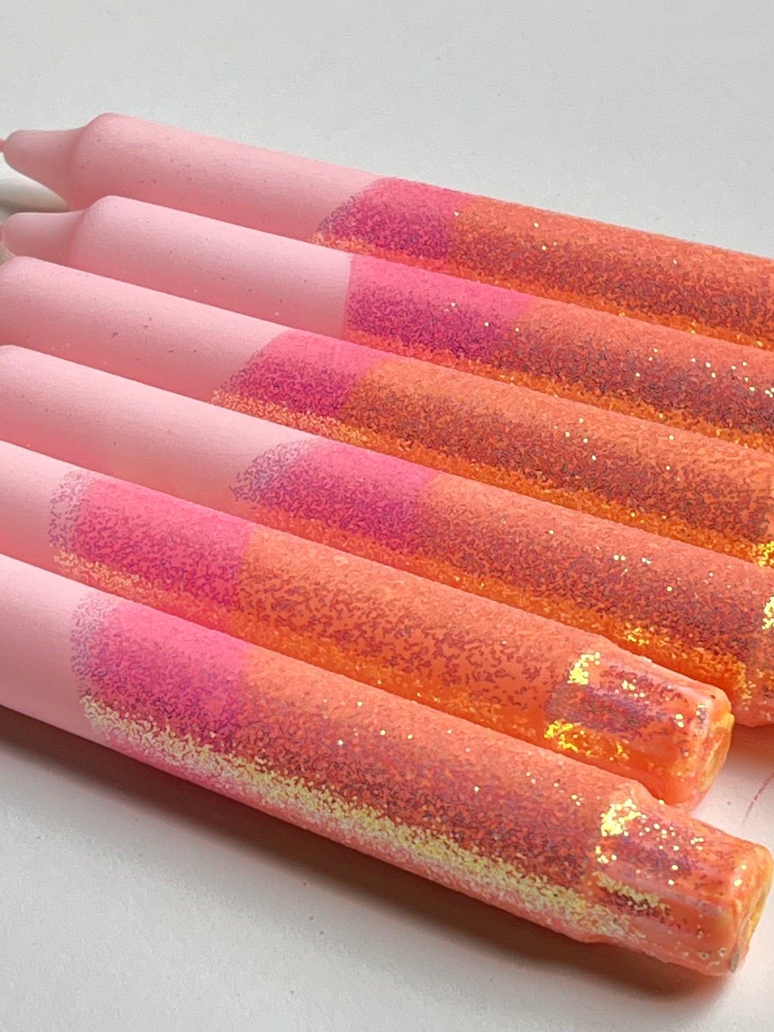 Ahne light stearinlys Stearinlys Ahne Light - fersken glitter/rosa