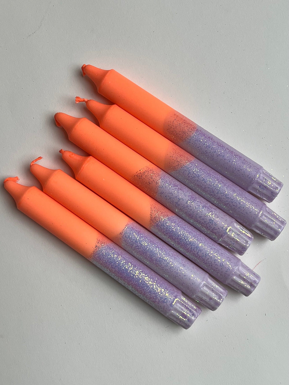 Ahne light stearinlys Stearinlys Ahne Light - lilla glitter/fersken