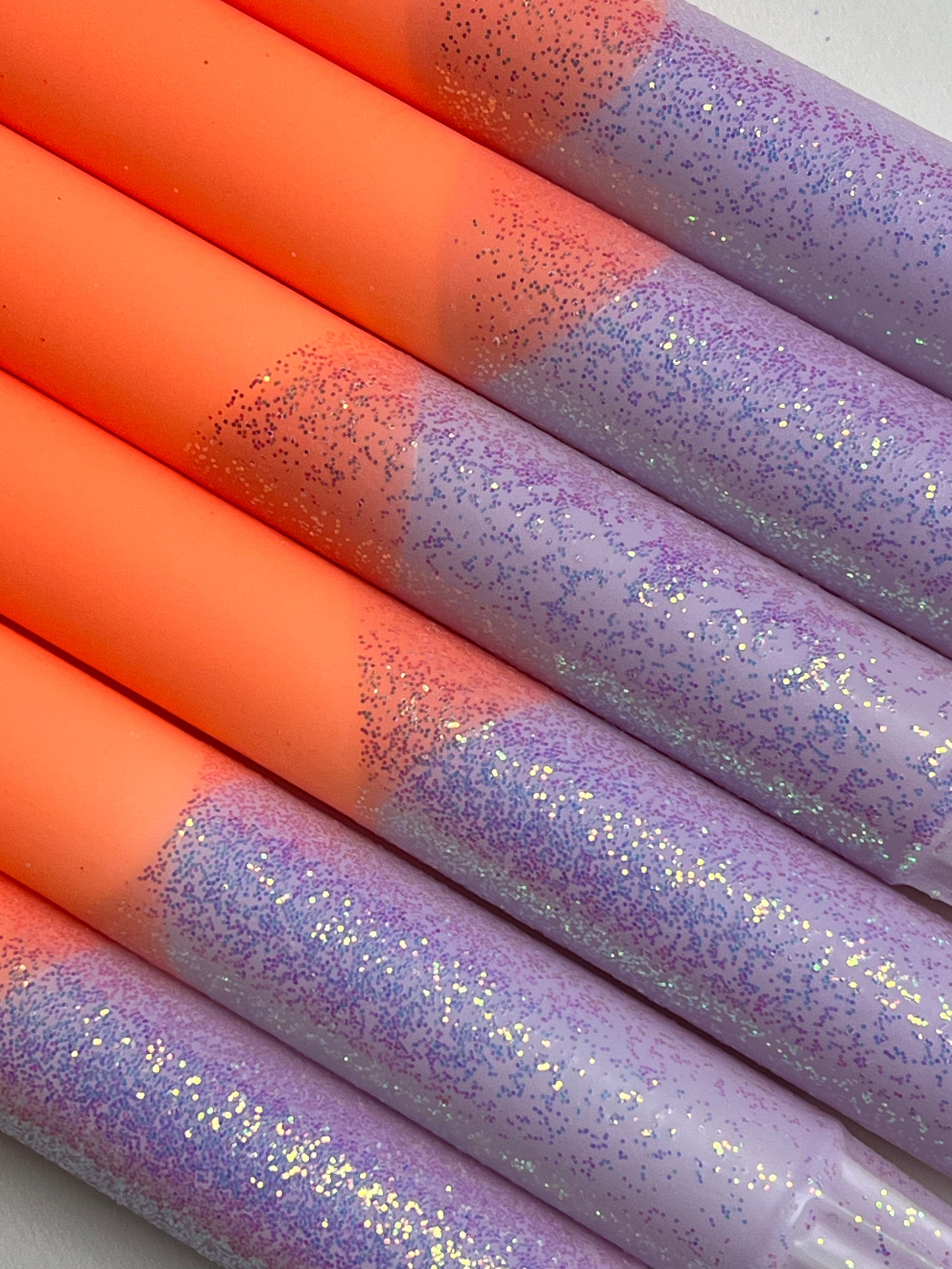 Ahne light stearinlys Stearinlys Ahne Light - lilla glitter/fersken