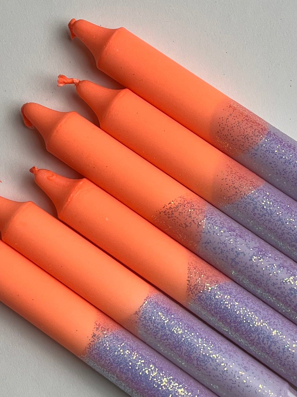 Ahne light stearinlys Stearinlys Ahne Light - lilla glitter/fersken