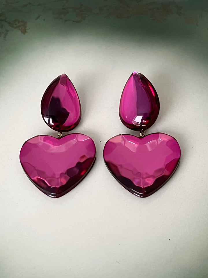 Bernice øredobber Øredobber BerNice - hjerte lilla