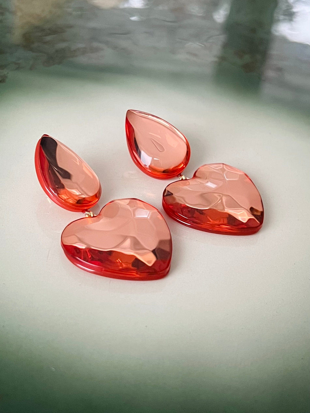 Bernice øredobber Øredobber BerNice - hjerte lys oransje