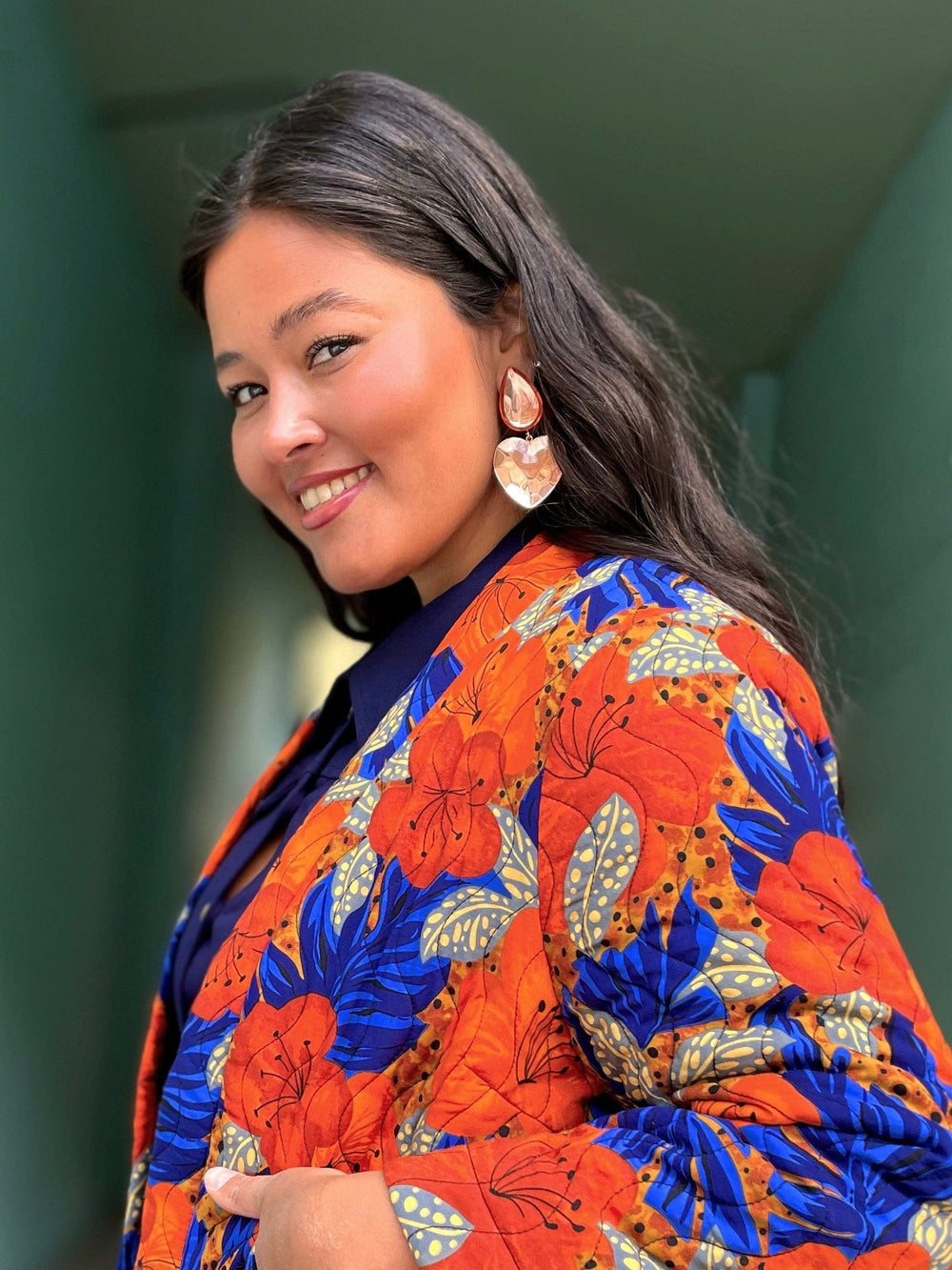 Bernice øredobber Øredobber BerNice - hjerte lys oransje