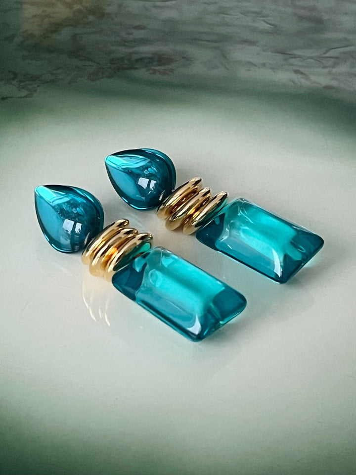 Bernice øredobber Øredobber BerNice - petrol blå