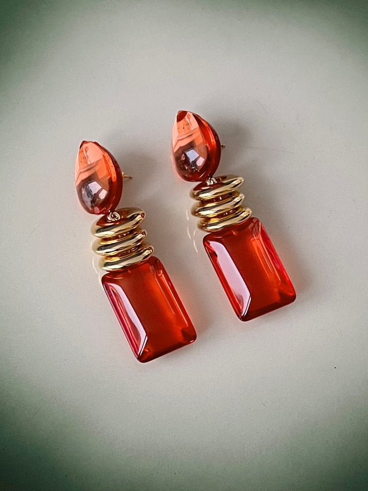 Bernice øredobber Øredobber BerNice - rød-oransje