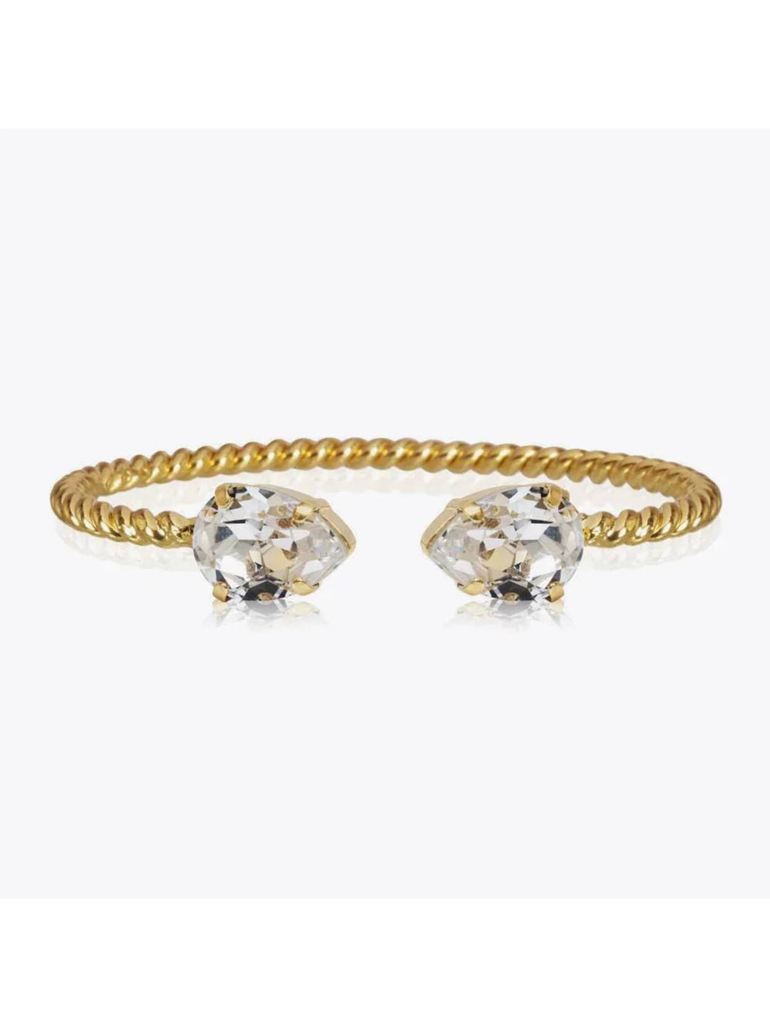 Caroline Svedbom armbånd Mini drop bracelet  - gold crystal