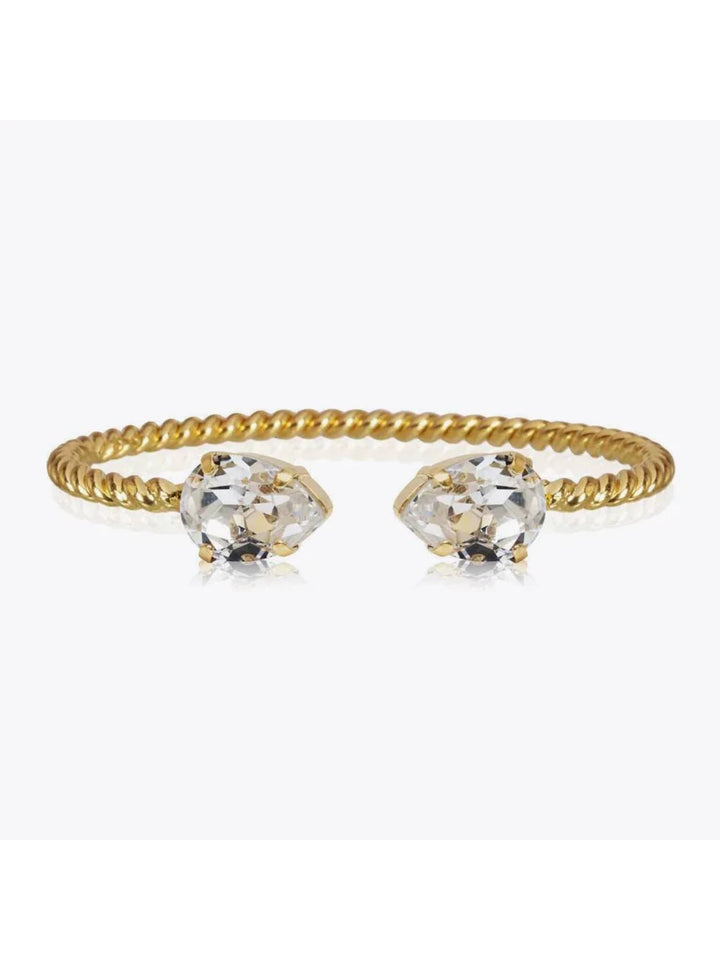 Caroline Svedbom armbånd Mini drop bracelet  - gold crystal