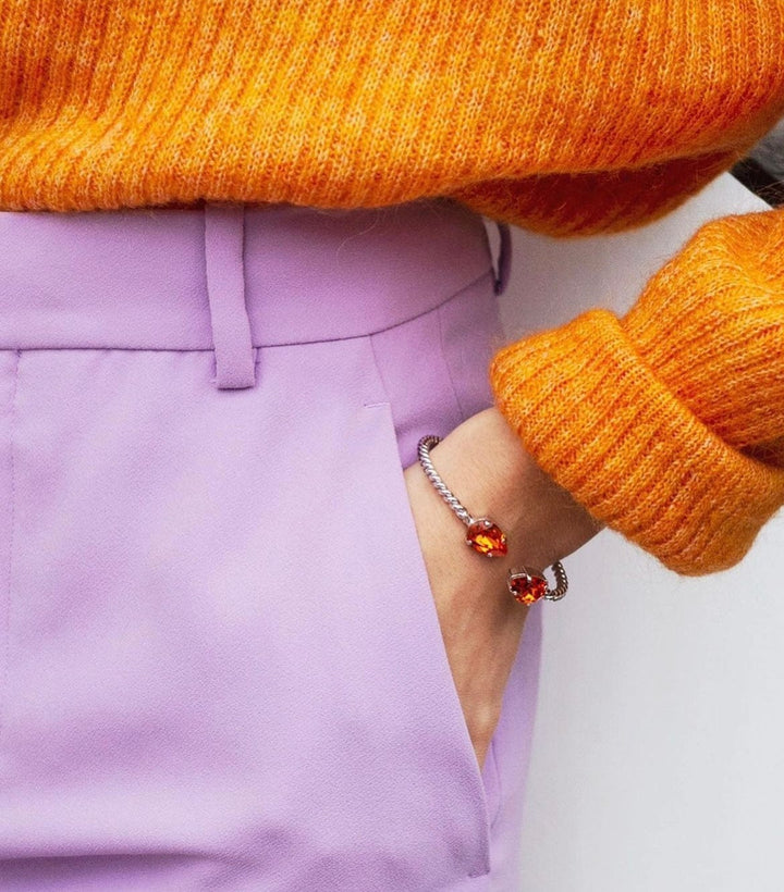 Caroline Svedbom armbånd Mini drop bracelet  - tangerine