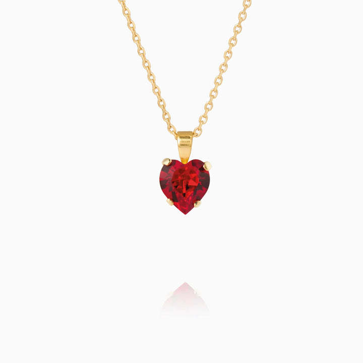 Caroline Svedbom halskjeder Heart necklace - light siam