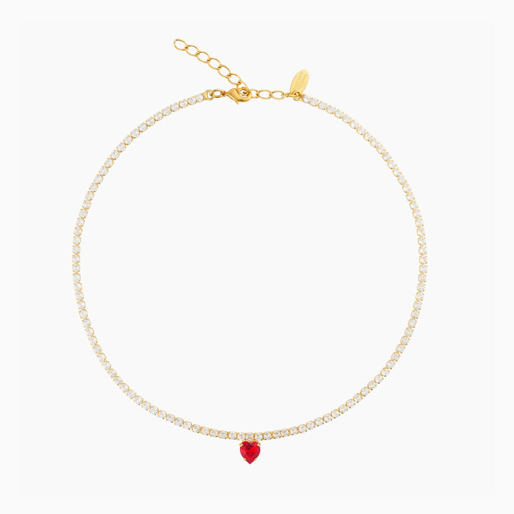 Caroline Svedbom halskjeder Love edit necklace - light siam