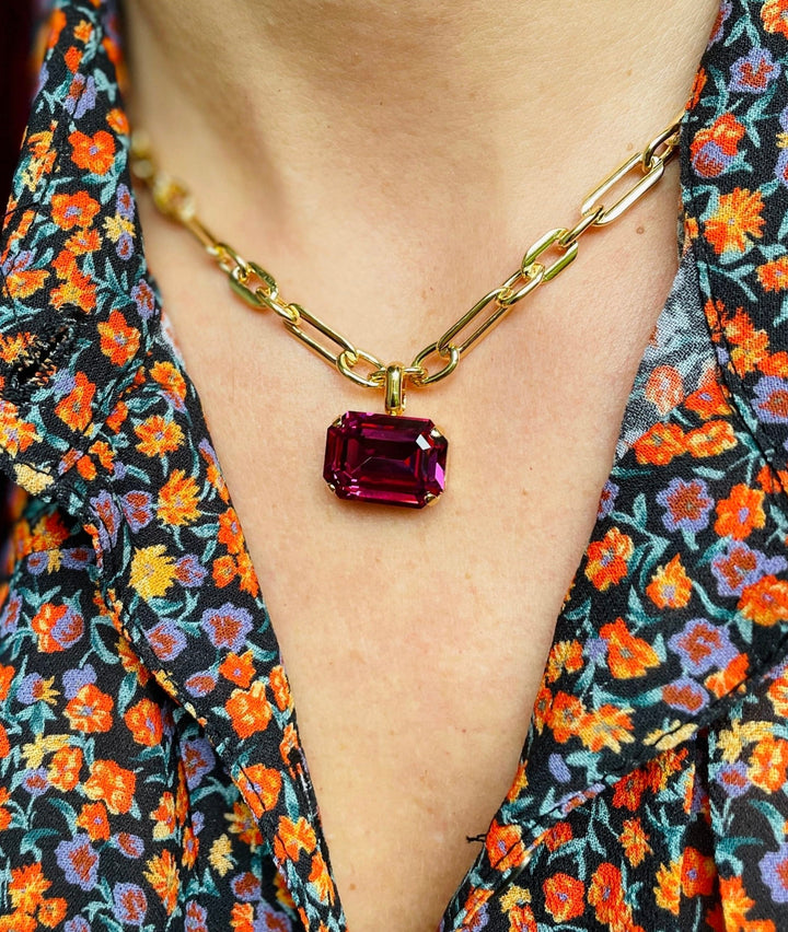 Caroline Svedbom halskjeder Lydia chain necklace - dark rose