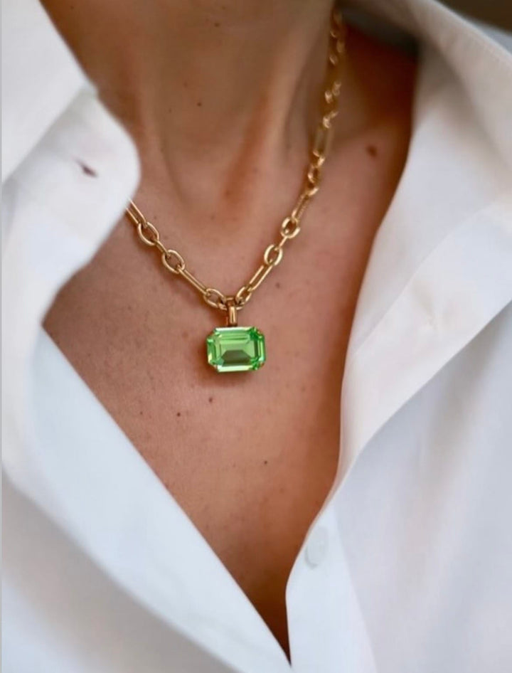 Caroline Svedbom halskjeder Lydia chain necklace - peridot