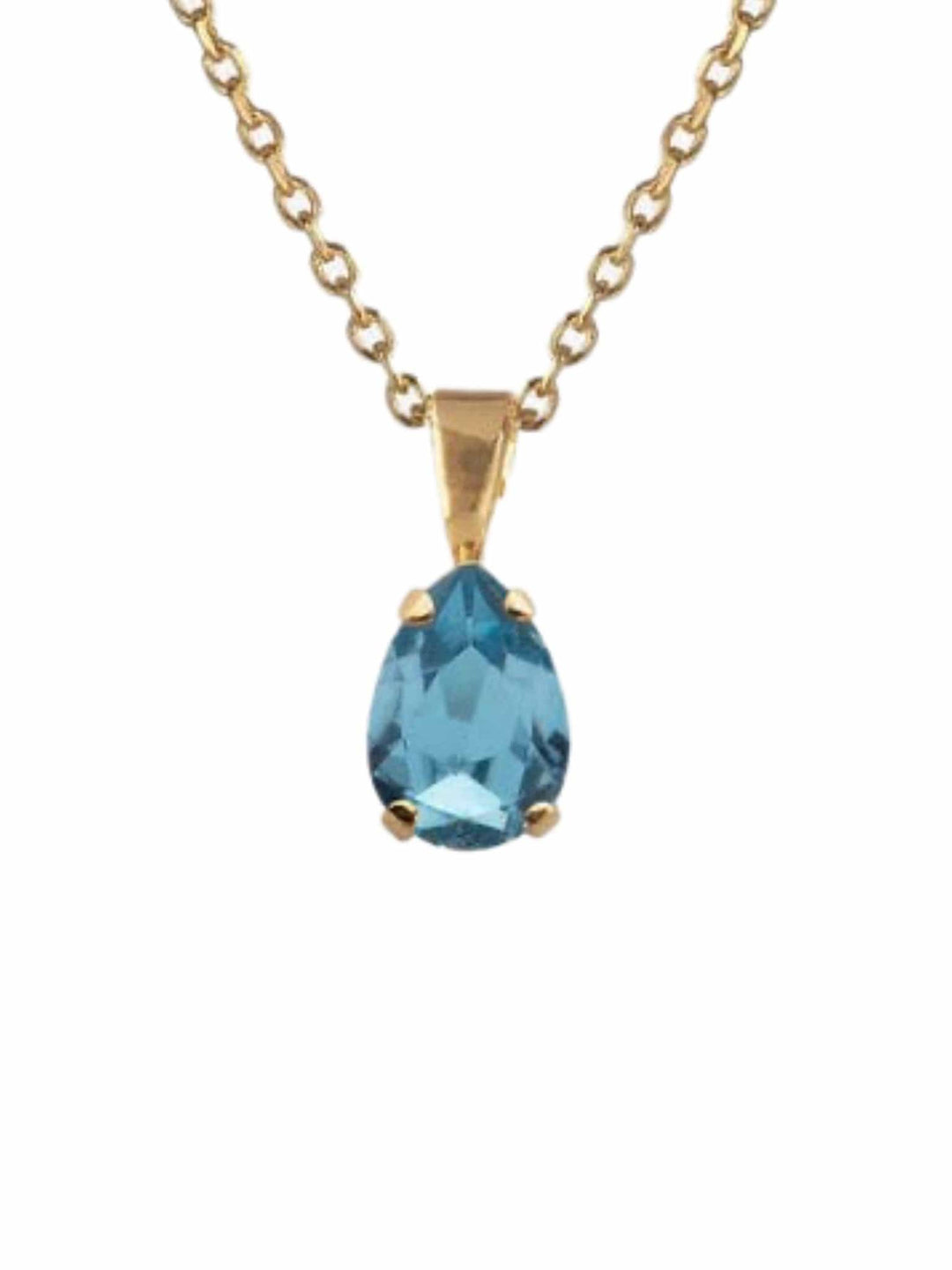 Caroline Svedbom halskjeder Mini drop necklace - aquamarine