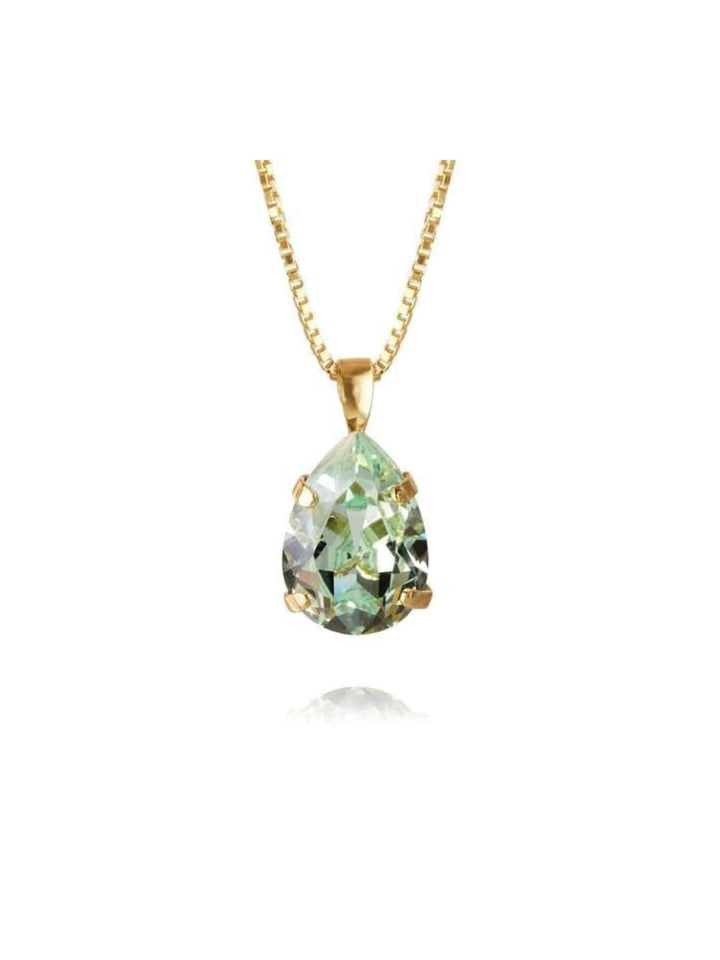 Caroline Svedbom halskjeder Mini drop necklace - chrysolite