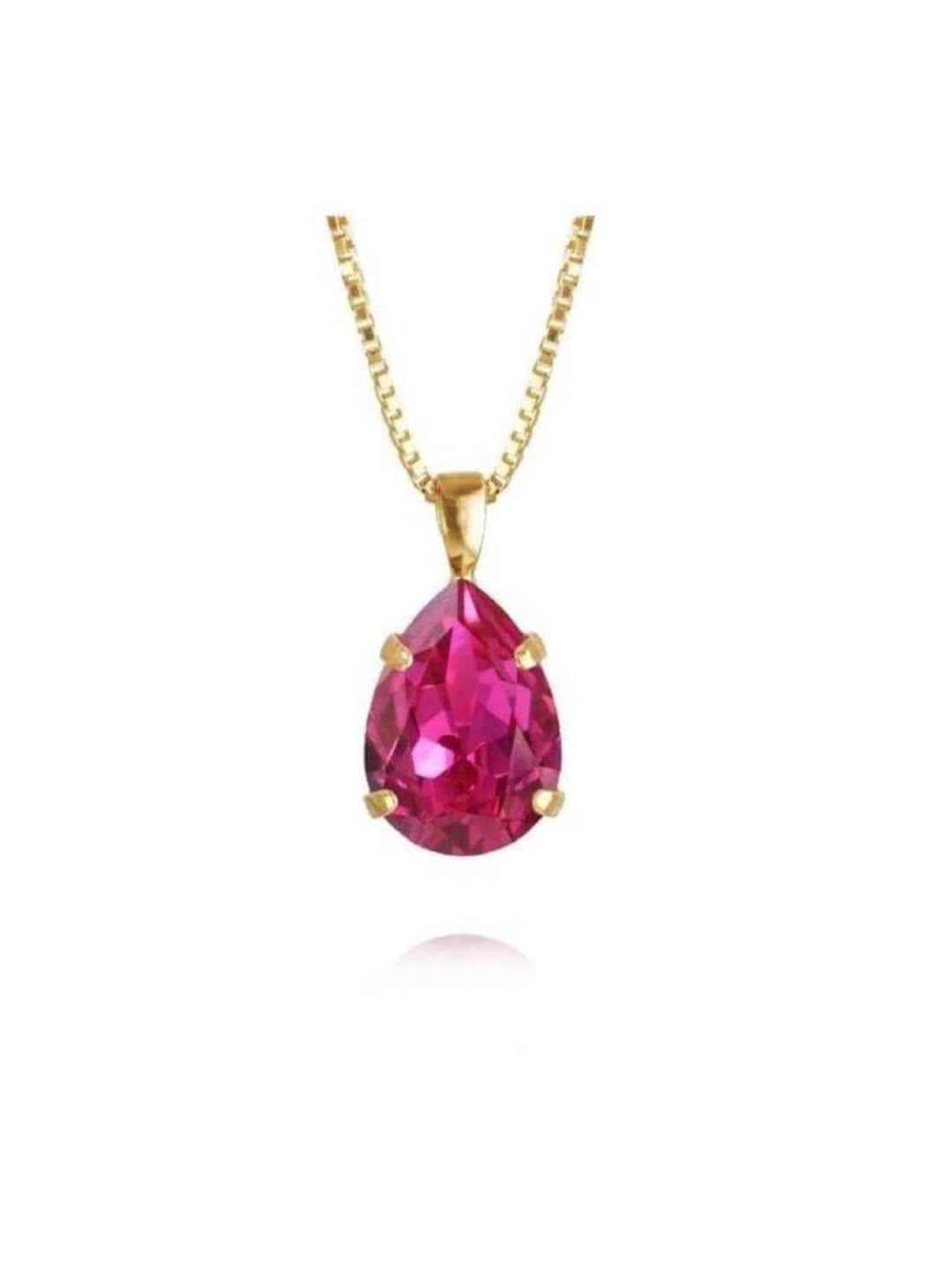 Caroline Svedbom halskjeder Mini Drop necklace - fuchsia