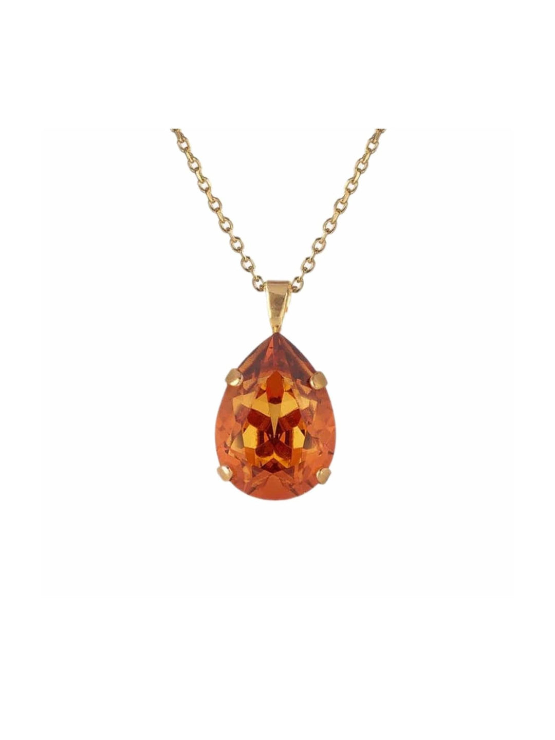 Caroline Svedbom halskjeder Mini drop necklace - light amber