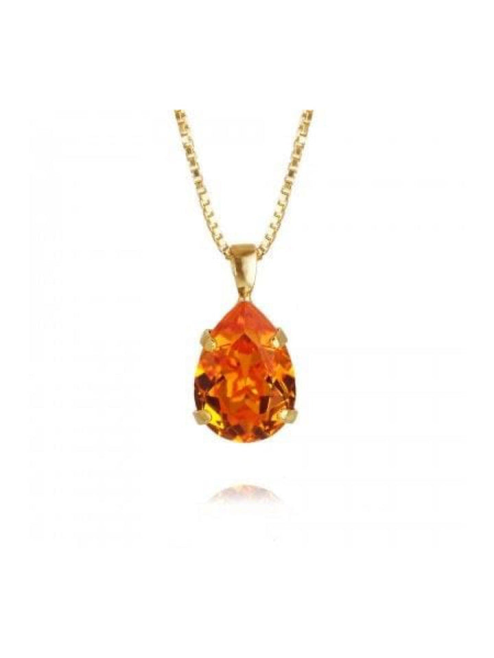 Caroline Svedbom halskjeder Mini Drop necklace - tangerine
