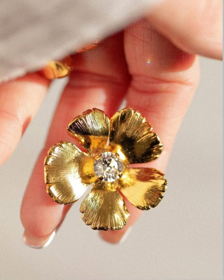 Caroline Svedbom øredobber Anemone earrings - crystal