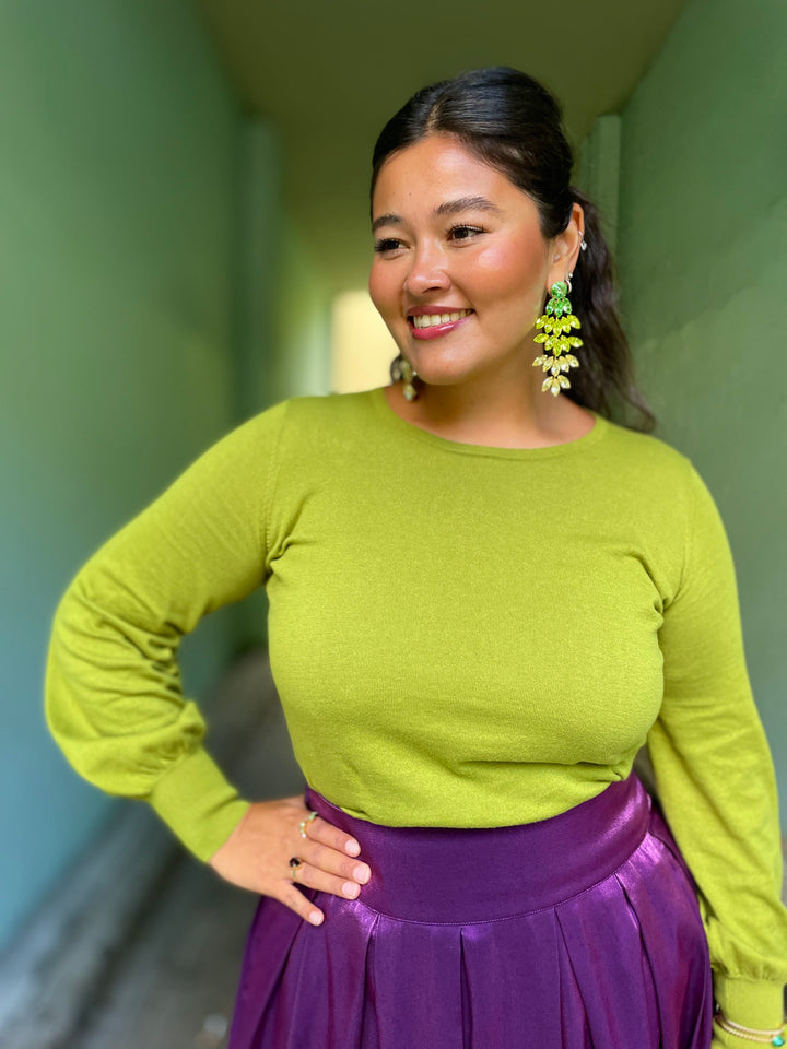 Caroline Svedbom øredobber Bonnie earrings - lime combo