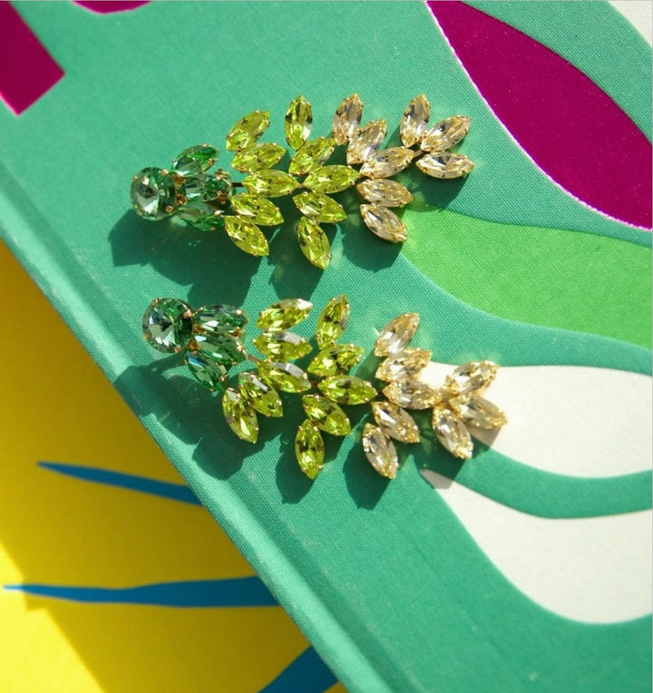 Caroline Svedbom øredobber Bonnie earrings - lime combo