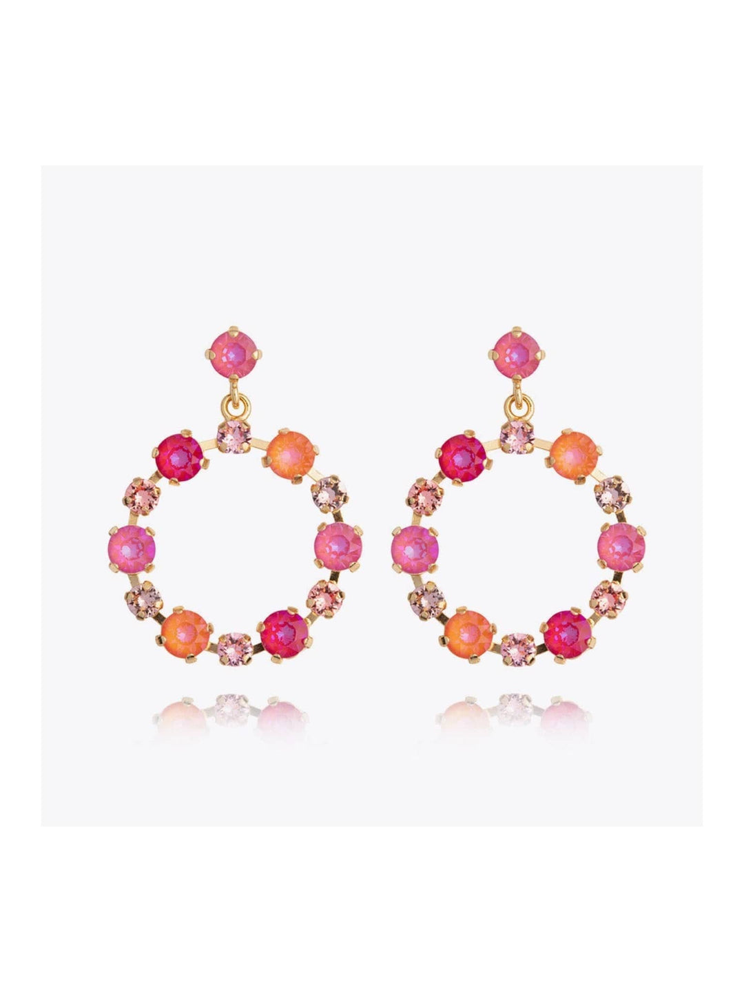 Caroline Svedbom øredobber Calanthe earrings - coral combo