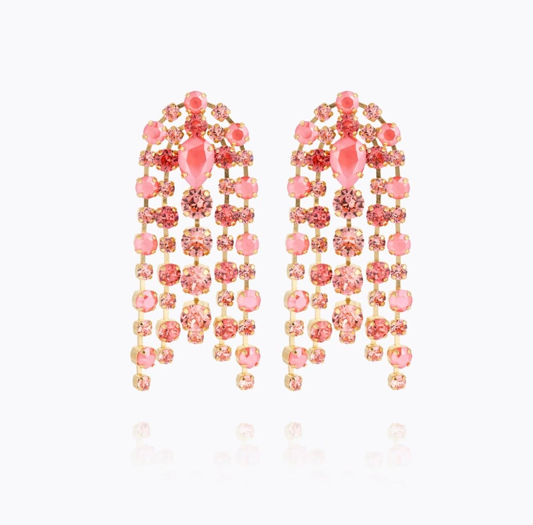 Caroline Svedbom øredobber Cirelle earrings - light coral combo