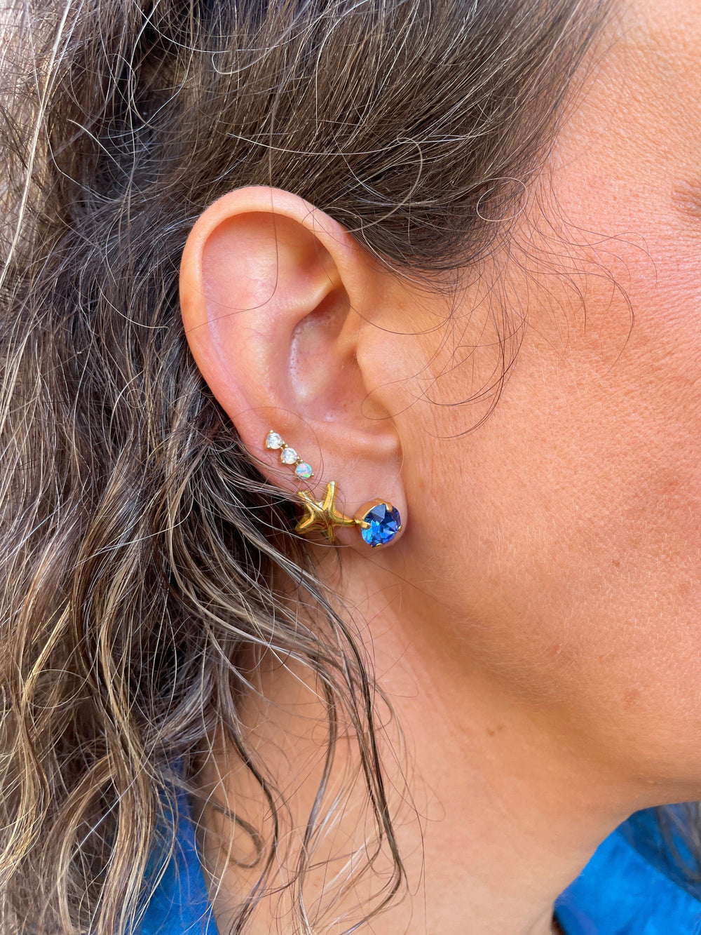 Caroline Svedbom øredobber Classic stud earrings - sapphire