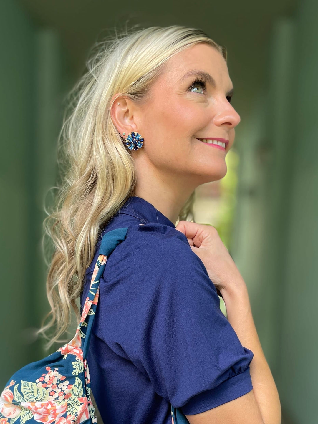 Caroline Svedbom øredobber Diora earrings - blue combo