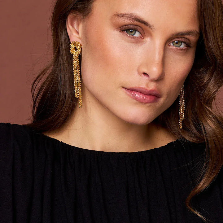 Caroline Svedbom øredobber Gemma statement earrings - gold