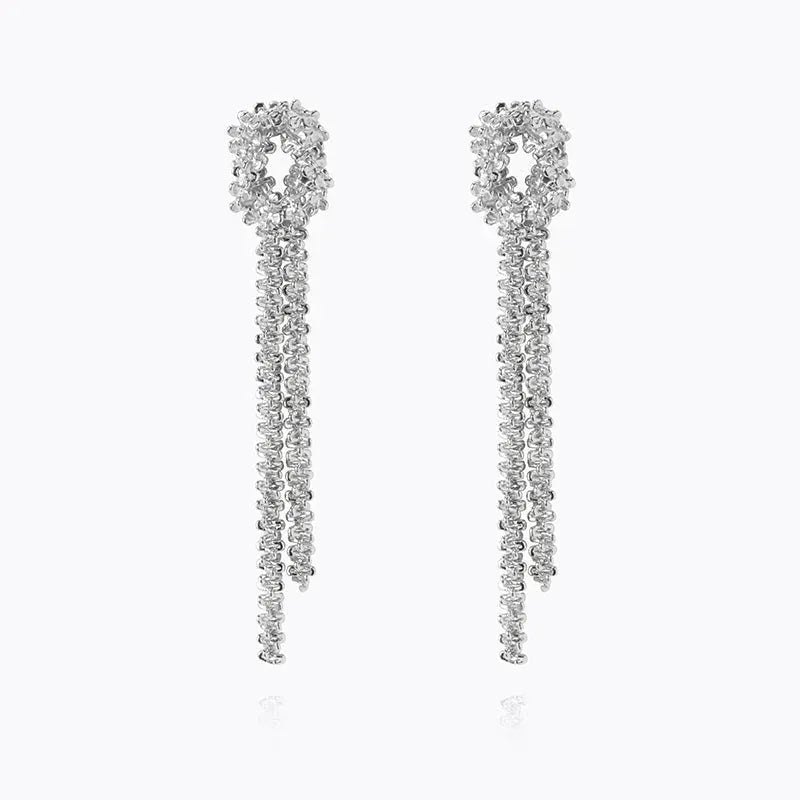 Caroline Svedbom øredobber Gemma statement earrings - rhodium