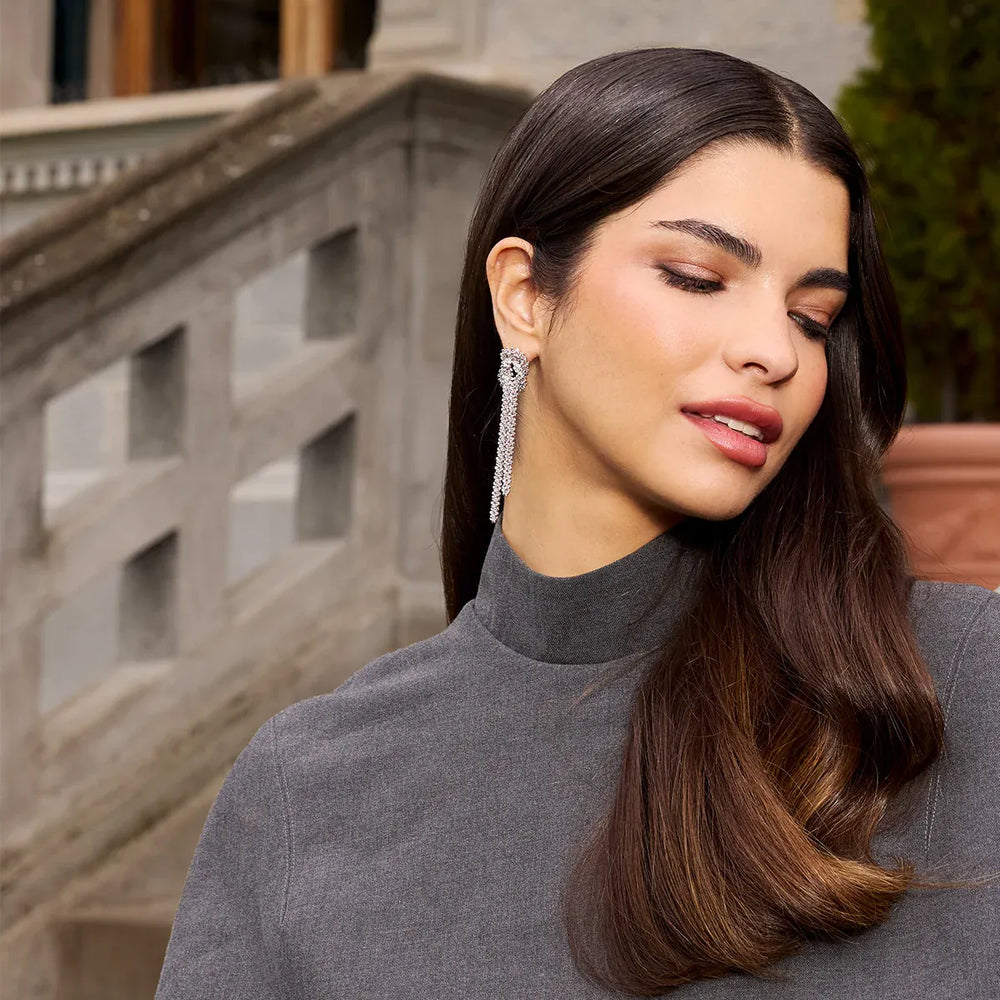 Caroline Svedbom øredobber Gemma statement earrings - rhodium