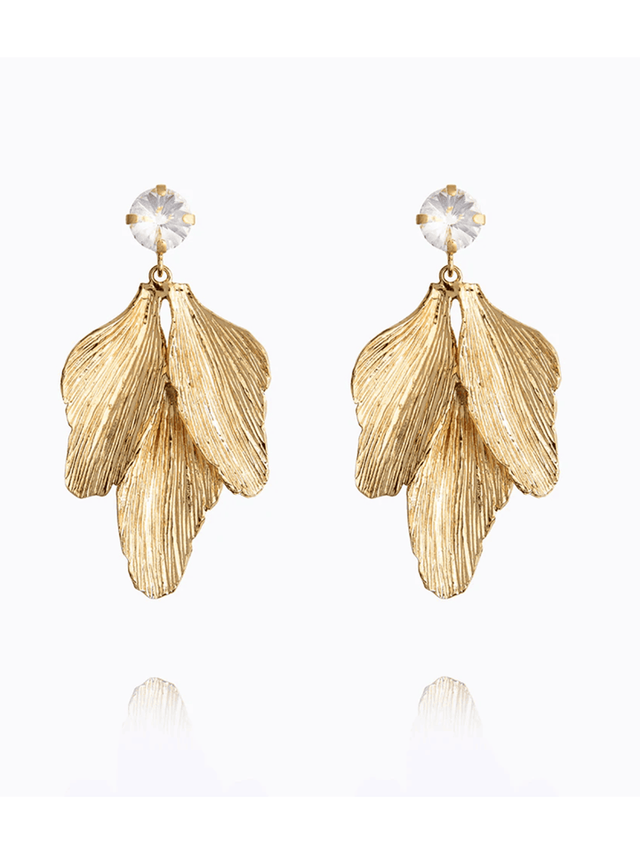 Caroline Svedbom øredobber Golden leaf earrings